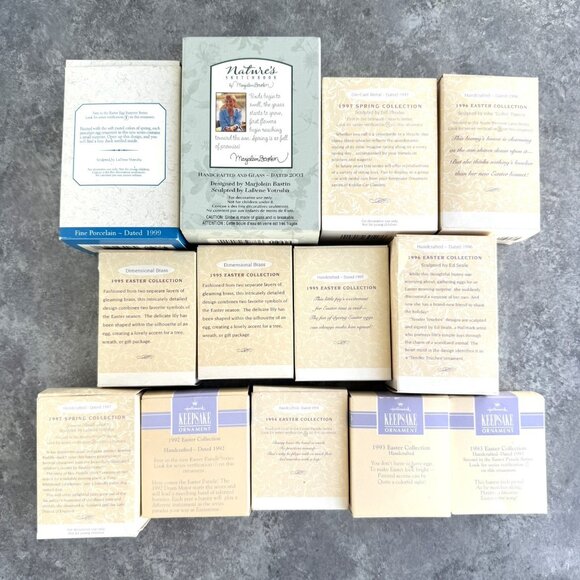 Hallmark SPRING & EASTER Ornament Lot Of 13 Easter Parade Egg Bunny Lily Dream - Picture 6 of 6